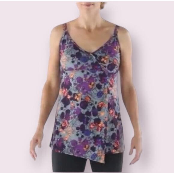 REI CO-OP Sariska Print Bra Top Tank Tunic Purple Orange Gray Women's Size 8 M - Picture 3 of 11